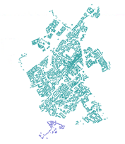 Example showing building polygons