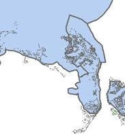 Example showing how two overlapping urban boundaries are resolved by the buildings appearing in both being reassigned to the closer settlement group