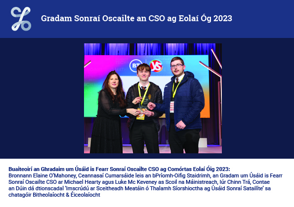 Gradam Sonraí Oscailte an CSO ag Eolaí Óg 2023