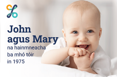 Na hainmneacha ba mhó tóir in 1975