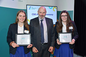 Order of Merit Prizewinners Cliona Dunne and Katy Hynes, Loreto Kilkenny