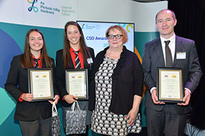 ISLP Senior Winners Aisling Barry, Katrin Birk, and Stephen McLaughlin Bandon Grammar