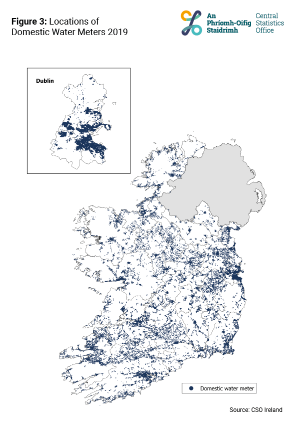 Figure 3 Location of Domestic Water Meters 2019