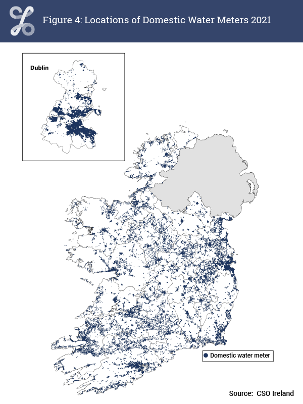 Figure 4 Location of Domestic Water Meters 2021