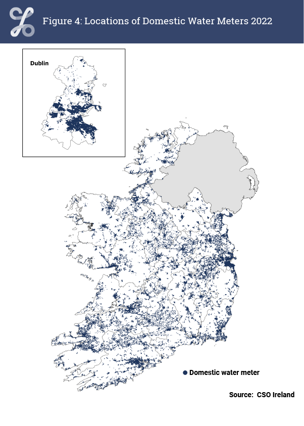 Figure 4 Location of Domestic Water Meters 2022