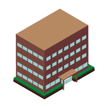 An 3D style office building