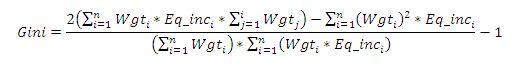 Calculation1 of the Gini Coefficient