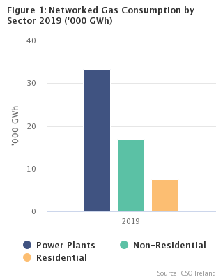 Figure 1 Networked Gas Consumption by Sector 2019 ('000 GWh)