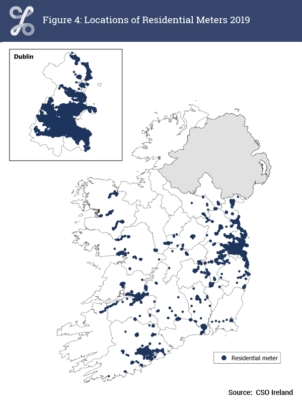 Figure 4: Location of residential meters 2019