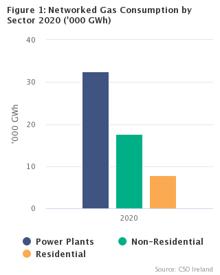 Figure 1 Networked Gas Consumption by Sector 2020 ('000 GWh)