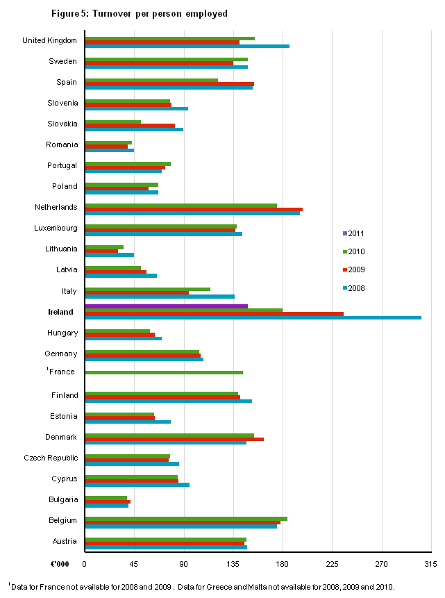 Figure 5: Turnover per person employed
