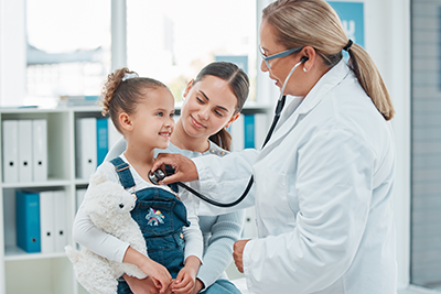  Professional doctor in white uniform gown coat and patient discussing consultation